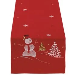 DII® 108" Snowman Embroidered Table Runner