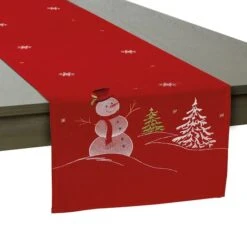 DII® 108" Snowman Embroidered Table Runner -Northlight Sale Store D540114S 2