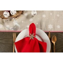 DII® 108" Red Reindeer Embroidered Table Runner -Northlight Sale Store D540115S 6