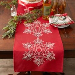 DII® 70" Sparkle Snowflakes Embroidered Table Runner -Northlight Sale Store D540116S 6