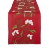 DII® 70" Red Mistletoe Embroidered Table Runner