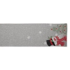 DII® 70" Grey Snowman Embroidered Table Runner -Northlight Sale Store D540118S 2
