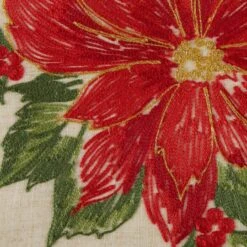 DII® 70" Cream Poinsettia Holly Embroidered Table Runner -Northlight Sale Store D540119S 6
