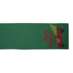 DII® 70" Green Merry Christmas Truck Embroidered Table Runner -Northlight Sale Store D540120S 2