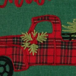 DII® 70" Green Merry Christmas Truck Embroidered Table Runner -Northlight Sale Store D540120S 6