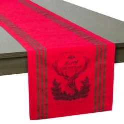 DII® 72" Red Stag Christmas Print Table Runner -Northlight Sale Store D540124S 8