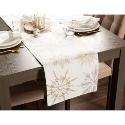 DII® 72'' Snowflake Sparkle Printed Table Runner 10 DII® 72'' Snowflake Sparkle Printed Table Runner -Northlight Sale Store D540130S 4
