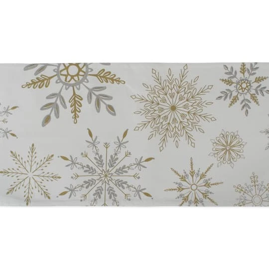 DII® 72'' Snowflake Sparkle Printed Table Runner 5 DII® 72'' Snowflake Sparkle Printed Table Runner - Image 5