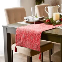 DII® 72'' Joyful Snowflakes Jacquard Reversible Table Runner -Northlight Sale Store D540135S 7