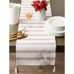 DII® 108'' Joyful Snowflakes Jacquard Reversible Table Runner -Northlight Sale Store D540136S 7