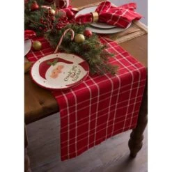 DII® 72" Holly Berry Plaid Table Runner -Northlight Sale Store D540137S 3