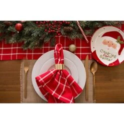 DII® 72" Holly Berry Plaid Table Runner -Northlight Sale Store D540137S 5