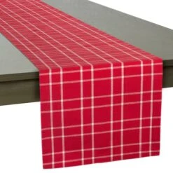 DII® 108" Holly Berry Plaid Table Runner -Northlight Sale Store D540138S 4