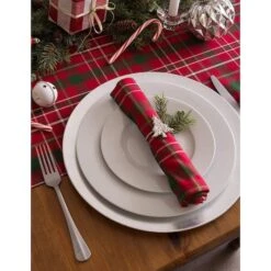 DII® 72" Tartan Holly Plaid Table Runner -Northlight Sale Store D540139S 5