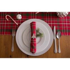 DII® 108" Tartan Holly Plaid Table Runner -Northlight Sale Store D540140S 3