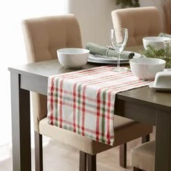 DII® 108" Jolly Tree Collection Nutcracker Plaid Table Runner -Northlight Sale Store D540143S 9