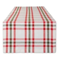 DII® 72" Jolly Tree Collection Nutcracker Plaid Table Runner
