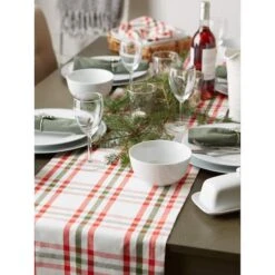 DII® 72" Jolly Tree Collection Nutcracker Plaid Table Runner -Northlight Sale Store D540144S 9