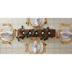 DII® 120" Gold Lurex Plaid Tablecloth -Northlight Sale Store D540150S 6