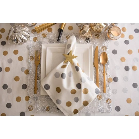 DII® 52" Metallic Confetti Tablecloth 5 DII® 52" Metallic Confetti Tablecloth - Image 5