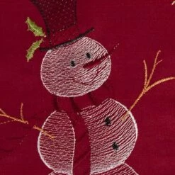 DII® 40" Embroidered Snowman Table Topper 14 DII® 40" Embroidered Snowman Table Topper -Northlight Sale Store D540169S 3