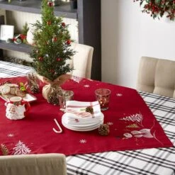 DII® 40" Embroidered Snowman Table Topper 16 DII® 40" Embroidered Snowman Table Topper -Northlight Sale Store D540169S 5