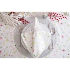 DII® 52" Christmas Star Print Tablecloth -Northlight Sale Store D540171S 3