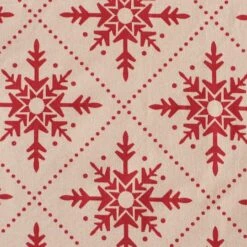 DII® 70" Round Scandinavian Snowflakes Printed Tablecloth -Northlight Sale Store D540172S 2