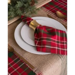 DII® 52" Tartan Holly Plaid Tablecloth -Northlight Sale Store D540181S 5