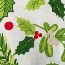 DII® 70" Round Boughs Of Holly Print Tablecloth -Northlight Sale Store D540183S 4