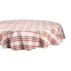 DII® 70" Round Jolly Tree Collection Nutcracker Plaid Tablecloth