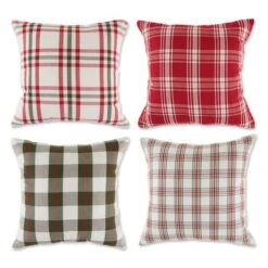 DII® Farmhouse Christmas Plaid Pillow Cover Set