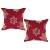 DII® Shimmering Snowflakes Leaves Embroidered Pillow Cover Set