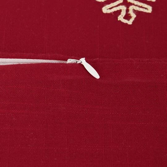 DII® Shimmering Snowflakes Leaves Embroidered Pillow Cover Set 4 DII® Shimmering Snowflakes Leaves Embroidered Pillow Cover Set - Image 4