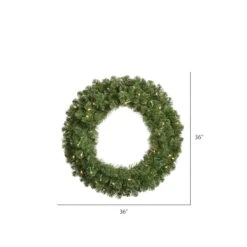36" Pre-Lit Grand Teton Pine Wreath, Warm White LED Lights -Northlight Sale Store D575170S 3