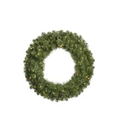 60" Pre-Lit Grand Teton Pine Wreath, Warm White LED Lights