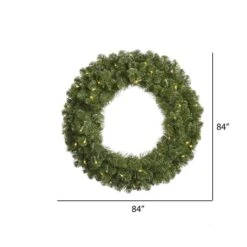 84" Warm White LED Grand Teton Pine Wreath -Northlight Sale Store D575191S 3