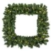 30" Clear Dura-Lit® Square Grand Teton Pine Wreath