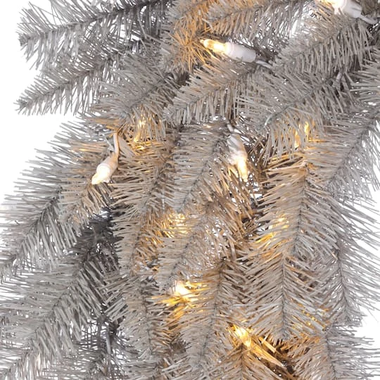 36" Warm White Dura-Lit® LED Platinum Fir Wreath 4 36" Warm White Dura-Lit® LED Platinum Fir Wreath - Image 4