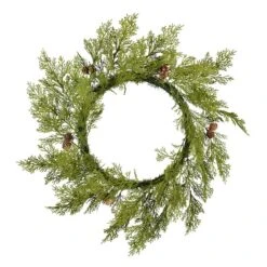 24" Cedar Pinecone Wreath