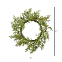 24" Cedar Pinecone Wreath -Northlight Sale Store D575237S 2