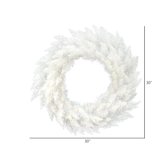 30" Sparkle White Spruce Wreath 5 30" Sparkle White Spruce Wreath - Image 5