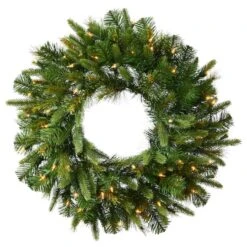 42" Pre-Lit Cashmere Wreath, Warm White Dura-Lit® LED Lights