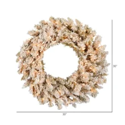 30" Clear Dura-Lit® Frosted Gold Wreath 9 30" Clear Dura-Lit® Frosted Gold Wreath -Northlight Sale Store D575251S 4