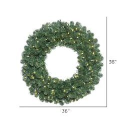 36" Warm White LED Oregon Fir Double Door Wreath Halves 5 36" Warm White LED Oregon Fir Double Door Wreath Halves -Northlight Sale Store D575270S 2