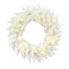 30" Warm White LED Sparkle White Spruce Wreath