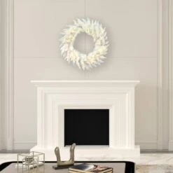 30" Warm White LED Sparkle White Spruce Wreath -Northlight Sale Store D575276S 2