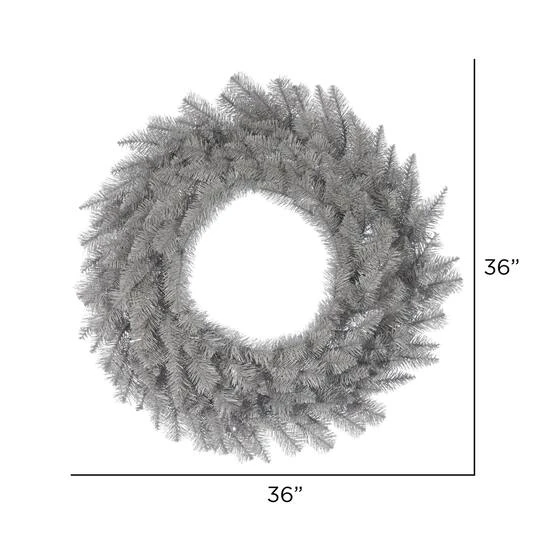 36" Platinum Fir Wreath 4 36" Platinum Fir Wreath - Image 4