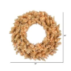 30" Clear Dura-Lit® Gold Fir Wreath -Northlight Sale Store D575279S 4