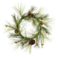 30" Unlit Larkspur Pine Artificial Christmas Wreath